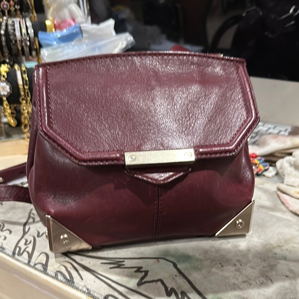 alexandra wang  Leather Backpack with Structured Design and Metallic Accents